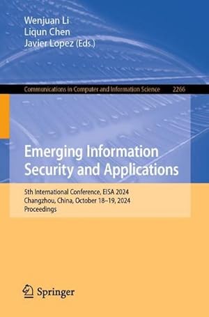 Bild des Verkufers fr Emerging Information Security and Applications zum Verkauf von buchversandmimpf2000