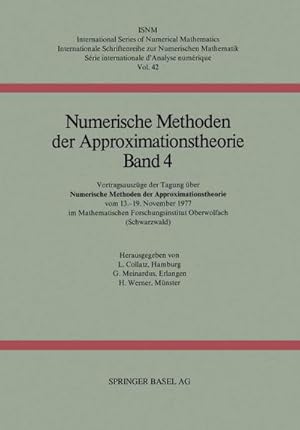 Immagine del venditore per Numerische Methoden der Approximationstheorie venduto da buchversandmimpf2000