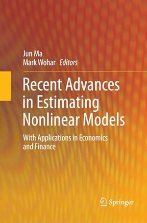 Bild des Verkufers fr Recent Advances in Estimating Nonlinear Models zum Verkauf von buchversandmimpf2000