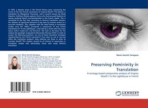 Bild des Verkufers fr Preserving Femininity in Translation zum Verkauf von buchversandmimpf2000