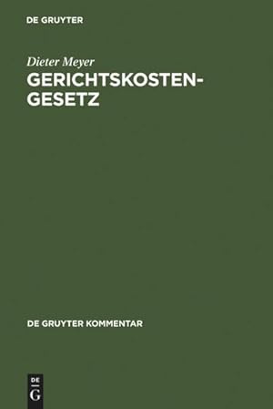 Immagine del venditore per Gerichtskostengesetz venduto da buchversandmimpf2000