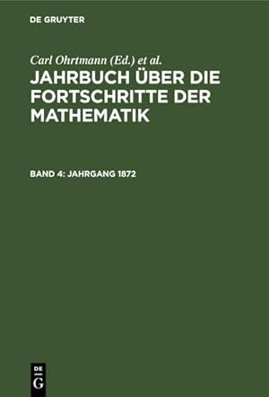 Bild des Verk�ufers f�r Jahrgang 1872 zum Verkauf von buchversandmimpf2000