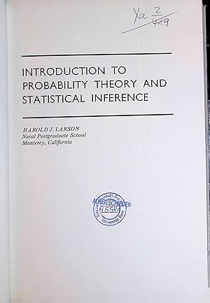 Seller image for Introduction to Probability Theory and Statistical Inference for sale by books4less (Versandantiquariat Petra Gros GmbH & Co. KG)