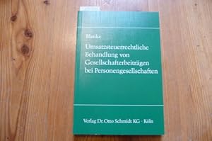 Bild des Verk�ufers f�r Umsatzsteuerrechtliche Behandlung von Gesellschafterbeitr�gen bei Personengesellschaften zum Verkauf von Gebrauchtb�cherlogistik  H.J. Lauterbach