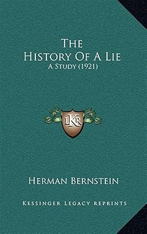 Immagine del venditore per The History of a Lie: A Study (1921) venduto da GreatBookPrices