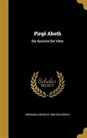Seller image for Pirqe Aboth: Die Spruche Der Vater for sale by GreatBookPrices