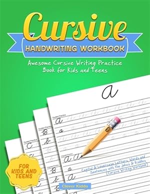 Imagen del vendedor de Cursive Handwriting Workbook: Awesome Cursive Writing Practice Book for Kids and Teens - Capital & Lowercase Letters, Words and Sentences with Fun Jok a la venta por GreatBookPrices