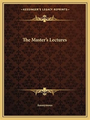 Seller image for The Master's Lectures for sale by GreatBookPrices