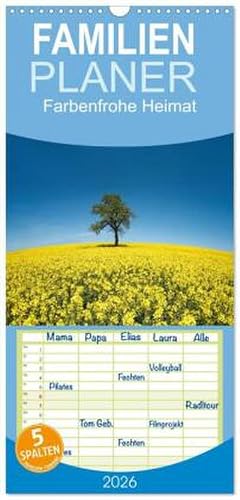 Immagine del venditore per Familienplaner 2026 - Farbenfrohe Heimat mit 5 Spalten (Wandkalender, 21 x 45 cm) CALVENDO : Fr�hliche Fotografien aus der Heimat venduto da AHA-BUCH GmbH