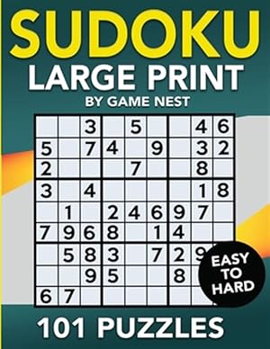Immagine del venditore per Sudoku Large Print 101 Puzzles Easy to Hard: One Puzzle Per Page - Easy, Medium, and Hard Large Print Puzzle Book For Adults venduto da GreatBookPricesUK