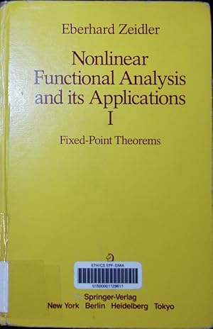 Seller image for Fixed-Point theorems Eberhard Zeidler. 1; Nonlinear functional analysis and its applications. for sale by Antiquariat Bookfarm