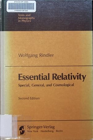 Bild des Verk�ufers f�r Essential relativity special, general, and cosmological Wolfgang Rindler. Texts and Monographs in Physics. zum Verkauf von Antiquariat Bookfarm
