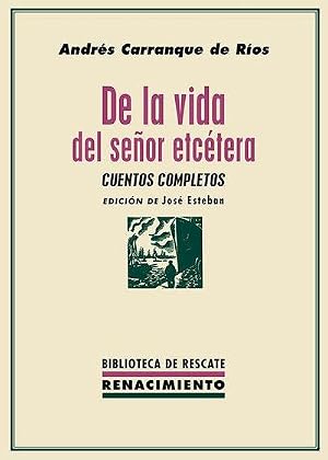 Bild des Verk�ufers f�r De la vida del se�or etc�tera zum Verkauf von AHA-BUCH GmbH