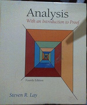 Immagine del venditore per Analysis: With an Introduction to Proof (4th Edition) venduto da Zoom Books Company