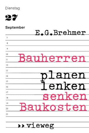 Immagine del venditore per Bauherren planen, lenken, senken Baukosten venduto da Studibuch