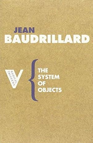 Immagine del venditore per The System of Objects (Radical Thinkers) venduto da WeBuyBooks