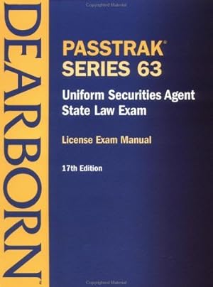 Seller image for Passtrak Series 63 Uniform Securities Agent State Law Exam: License Exam Manual for sale by Goodwill of Silicon Valley