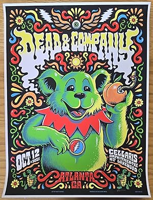 Dead & Company Poster Atlanta Cellairis October 13, 2021 exCollection Bill Walton