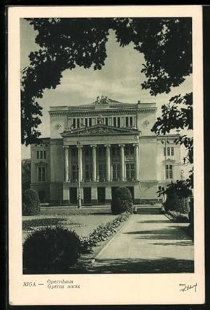 Ansichtskarte Riga, Opernhaus, Opera nams