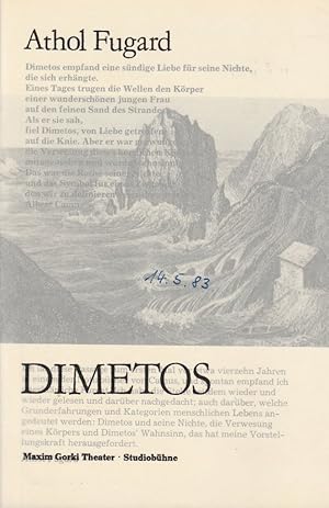 Bild des Verkufers fr Programmheft Athol Fugard DIMETOS Premiere 10. Mrz 1983 Studiobhne Spielzeit 1982 / 83 Heft 2 zum Verkauf von Programmhefte24 Schauspiel und Musiktheater der letzten 150 Jahre