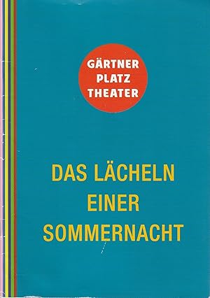 Image du vendeur pour Programmheft Stephen Sondheim DAS LCHELN EINER SOMMERNACHT mis en vente par Programmhefte24 Schauspiel und Musiktheater der letzten 150 Jahre