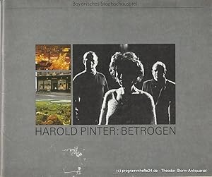 Bild des Verkufers fr Programmheft BETROGEN von Harold Pinter. Premiere 23. November 1979 zum Verkauf von Programmhefte24 Schauspiel und Musiktheater der letzten 150 Jahre