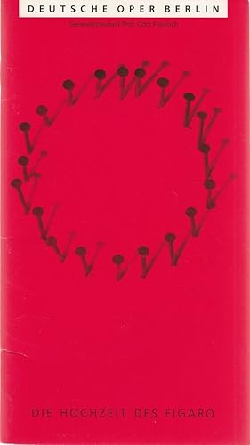 Bild des Verkufers fr Programmheft Wolfgang Amadeus Mozart DIE HOCHZEIT DES FIGARO Premiere 14. Dezember 1978 zum Verkauf von Programmhefte24 Schauspiel und Musiktheater der letzten 150 Jahre