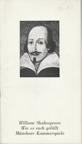 Bild des Verkufers fr Programmheft William Shakespeare WIE ES EUCH GEFLLT Premiere 17. April 1982 Spielzeit 1981 / 82 Heft 4 zum Verkauf von Programmhefte24 Schauspiel und Musiktheater der letzten 150 Jahre