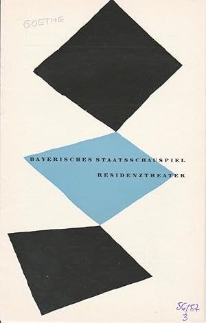 Bild des Verkufers fr Programmheft FAUST. Der Tragdie erster Teil von Johann Wolfgang von Goethe 11. Dezember 1956 Residenztheater Spielzeit 1956 / 57 Heft 3 zum Verkauf von Programmhefte24 Schauspiel und Musiktheater der letzten 150 Jahre