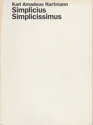 Imagen del vendedor de Programmheft Karl Amadeus Hartmann SIMPLICIUS SIMPLICISSIMUS Premiere 8. Mai 2004 Spielzeit 2003 / 2004 Heft 82 a la venta por Programmhefte24 Schauspiel und Musiktheater der letzten 150 Jahre