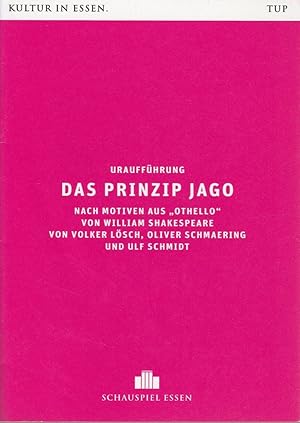 Immagine del venditore per Programmheft Urauffhrung Volker Lsch DAS PRINZIP JAGO Premiere 1. Oktober 2016 Grillo Theater Spielzeit 2016 / 2017 venduto da Programmhefte24 Schauspiel und Musiktheater der letzten 150 Jahre