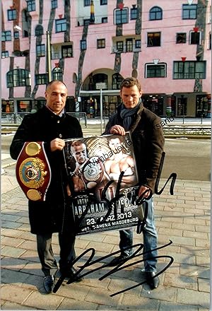 Bild des Verk�ufers f�r Original Autogramm Arthur Abraham & Robert Stieglitz /// Autograph signiert signed signee zum Verkauf von Wimbauer Buchversand