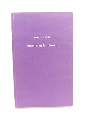 Bild des Verk�ufers f�r Amphoren, Amphoren. Gedichte zum Verkauf von Antiquariat Smock