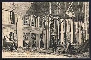 Ansichtskarte Nogent-sur-Seine, Le Catastrophe du 31 Octobre 1911, L`effondrement de la Grande Ma...