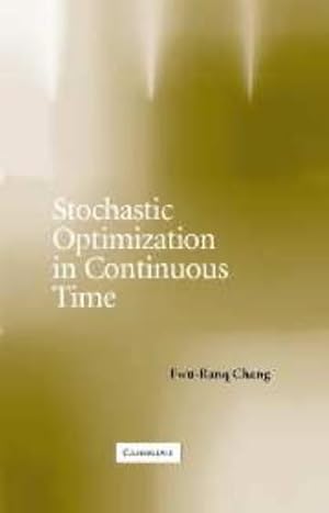 Image du vendeur pour Stochastic Optimization in Continuous Time mis en vente par Rarewaves.com UK