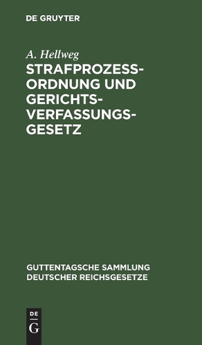 Seller image for Strafproze�ordnung Und Gerichtsverfassungsgesetz for sale by Rarewaves USA