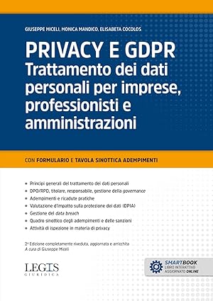 Imagen del vendedor de PRIVACY E GDPR Trattamento dei dati personali per imprese, professionisti e amministrazioni a la venta por Rarewaves USA