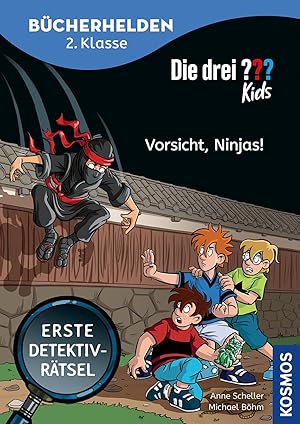 Immagine del venditore per Die drei ??? Kids, B�cherhelden 2. Klasse, Vorsicht, Ninjas!: Gut lesen k�nnen - Kinderbuch f�r Erstleser ab 7 Jahren - Spannende Detektivgeschichten mit Justus, Peter und Bob venduto da Rarewaves.com USA