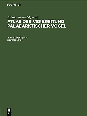 Seller image for Atlas Der Verbreitung Palaearktischer V�gel. Lieferung 13 for sale by Rarewaves USA