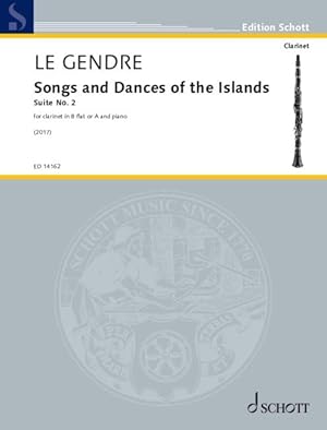 Seller image for Songs and Dances of the Islands Suite No. 2: for clarinet (B flat or A) and piano. clarinet in B flat or A and piano. Partition et partie. for sale by Rarewaves USA