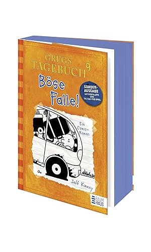 Seller image for Gregs Tagebuch 9 - B�se Falle!: Gro�er Lesespa� mit Comic-Roman-Held Greg Heffley (Sonderausgabe ab 10 Jahre mit K�se-Postkarte und Tic-Tac-Toe-Spiel) for sale by Rarewaves.com USA