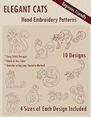 Imagen del vendedor de Elegant Cats Hand Embroidery Pattern a la venta por Rarewaves.com UK