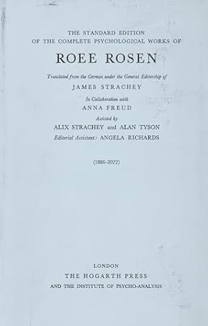 Immagine del venditore per The Standard Edition : Roee Rosen (1886-2022). Translation: James Strachey; venduto da nika-books