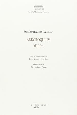 Immagine del venditore per Breviloquium, mirra. Testo latino a fronte venduto da Rarewaves.com USA