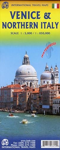 Imagen del vendedor de Stadtplan Venice - Stra�enkarte North Italy : doppelseitig, waterproof Stpl.Venice 5T. Northern Italy 850T. (bis Rom) auf der R�ckseite a la venta por AHA-BUCH GmbH