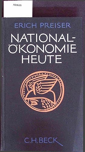 Bild des Verk�ufers f�r National�konomie Heute: Eine Einf�hrung in die Volkswirtschaftslehre. zum Verkauf von Antiquariat Bookfarm