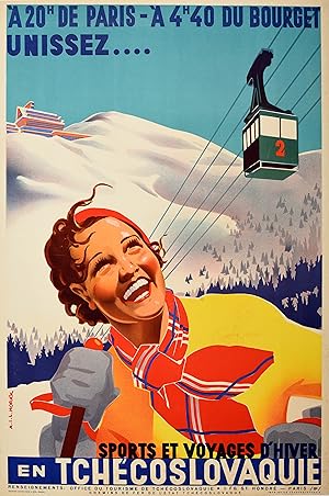 Winter Sports Travel Ski Czechoslovakia