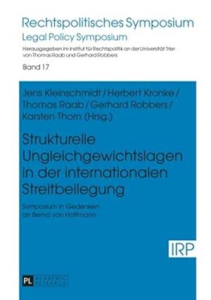 Imagen del vendedor de Strukturelle Ungleichgewichtslagen in Der Internationalen Streitbeilegung : Symposium in Gedenken an Bernd Von Hoffmann -Language: german a la venta por GreatBookPrices