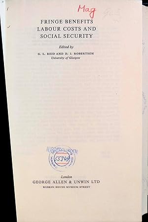 Imagen del vendedor de Fringe Benefits, Labour Costs and Social Security a la venta por books4less (Versandantiquariat Petra Gros GmbH & Co. KG)