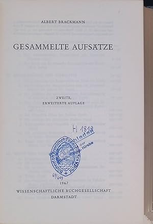 Bild des Verk�ufers f�r Gesammelte Aufs�tze. zum Verkauf von books4less (Versandantiquariat Petra Gros GmbH & Co. KG)